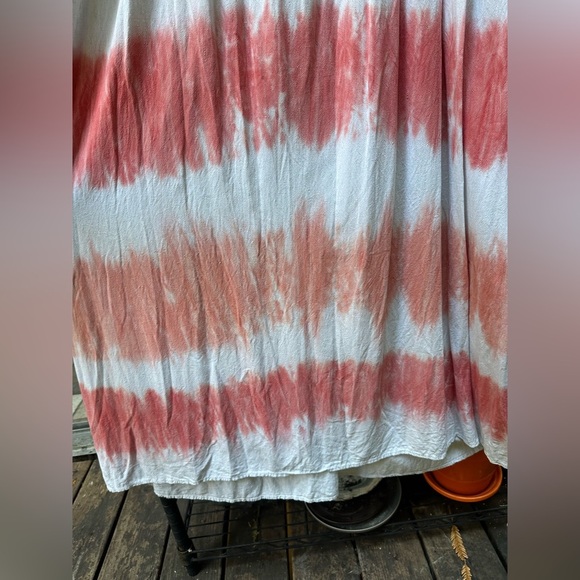 KNOX ROSE Coral Tie-Dye Bohemian Midi Dress Size XXL Flowy Beautiful Boho Beach - Picture 11 of 12